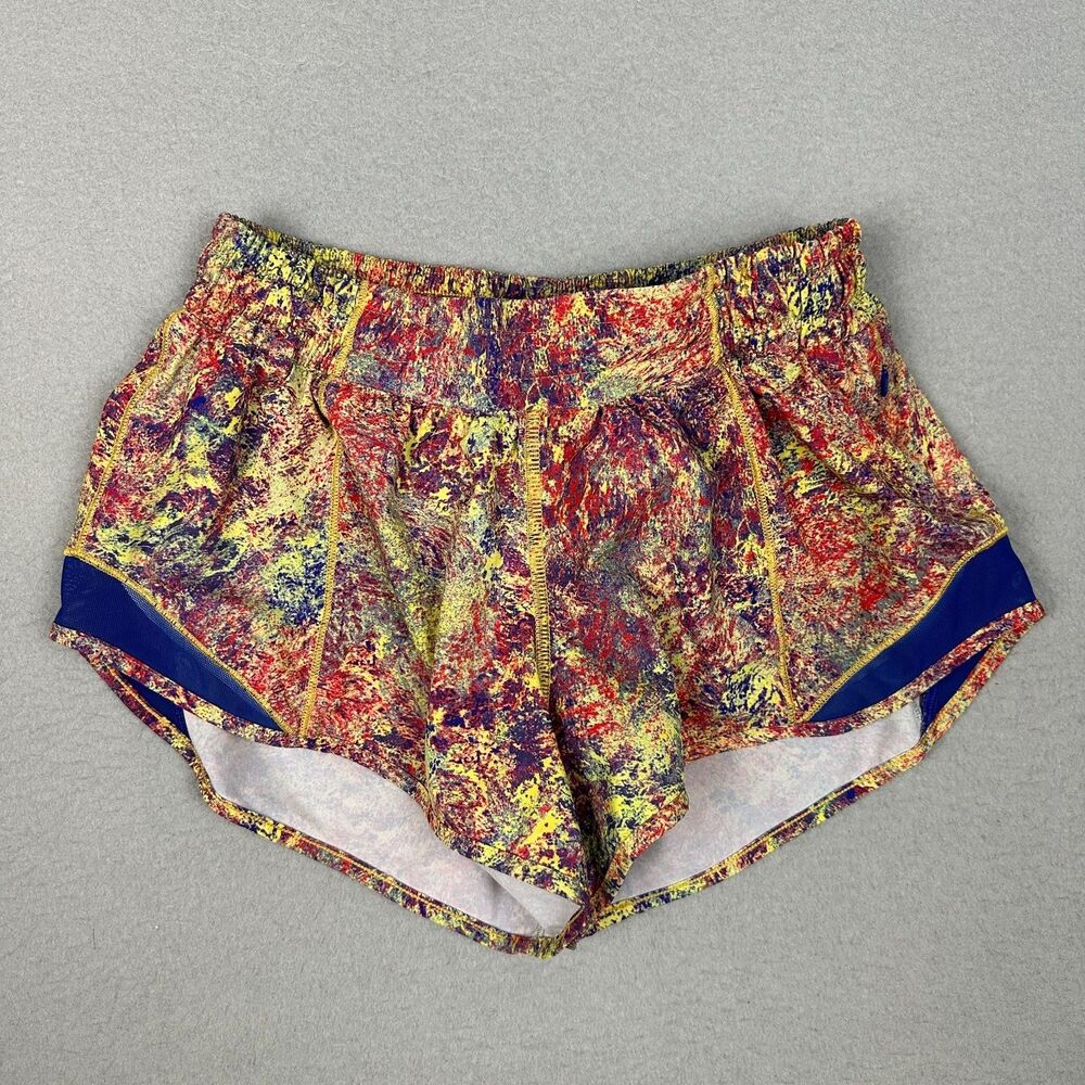 Lululemon Womens 4 Seawheeze 2019 Hotty Hot Shorts Multi 2.5" Inseam Running